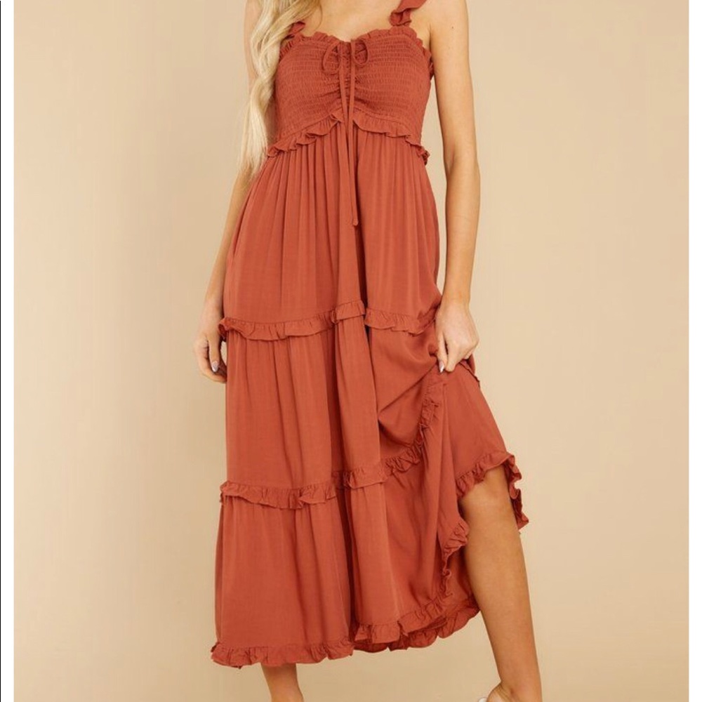 Red Dress Not a chance maxi dress
